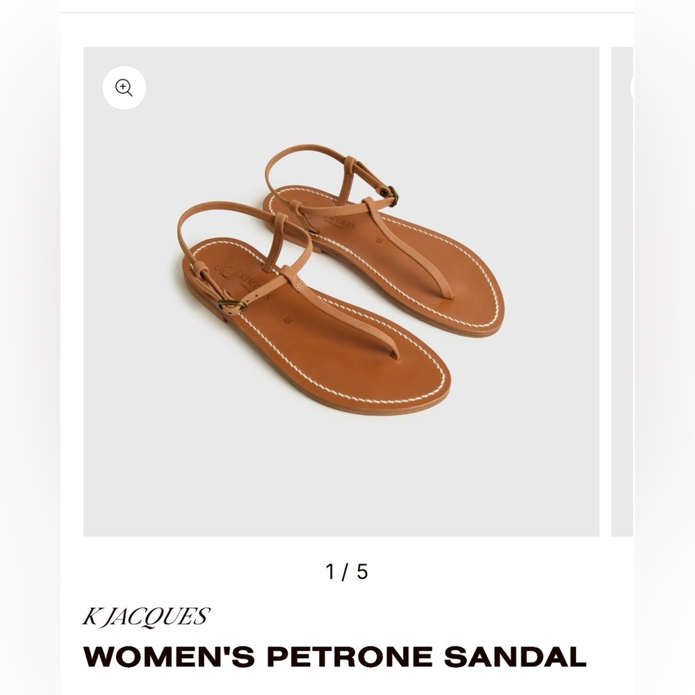 K Jacques Petrone t-strap sandals with interchangeable ankle straps size 38